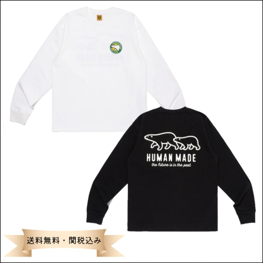 【HUMAN MADE】人気★Polar Bears コットン 長袖 Tシャツ