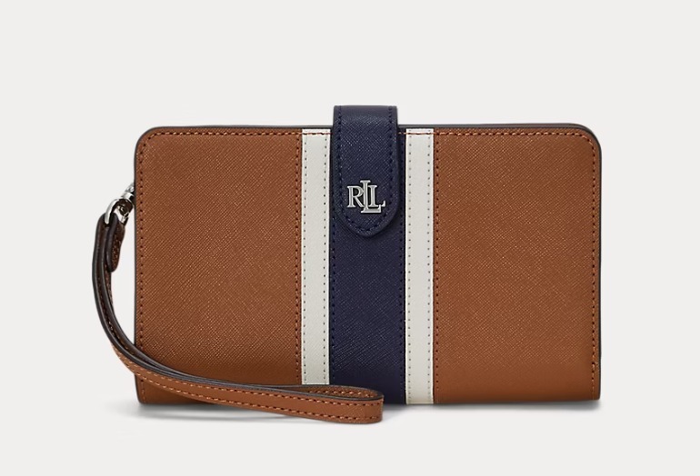 Lauren Ralph Lauren ★ クロスハッチレザー テックリストレット LAUREN RALPH 財布 クロスハッチ レザー テック リストレット