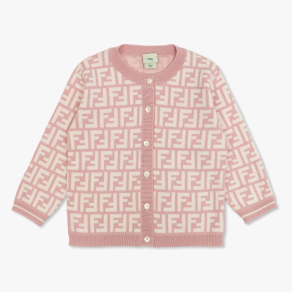 ★大人もOK★FENDI FFロゴピンクのニットカーディガン関税送料込
