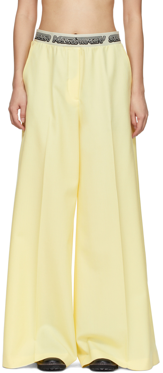 【関税込み】Stella McCartney イエロー ロゴ トラウザーズ