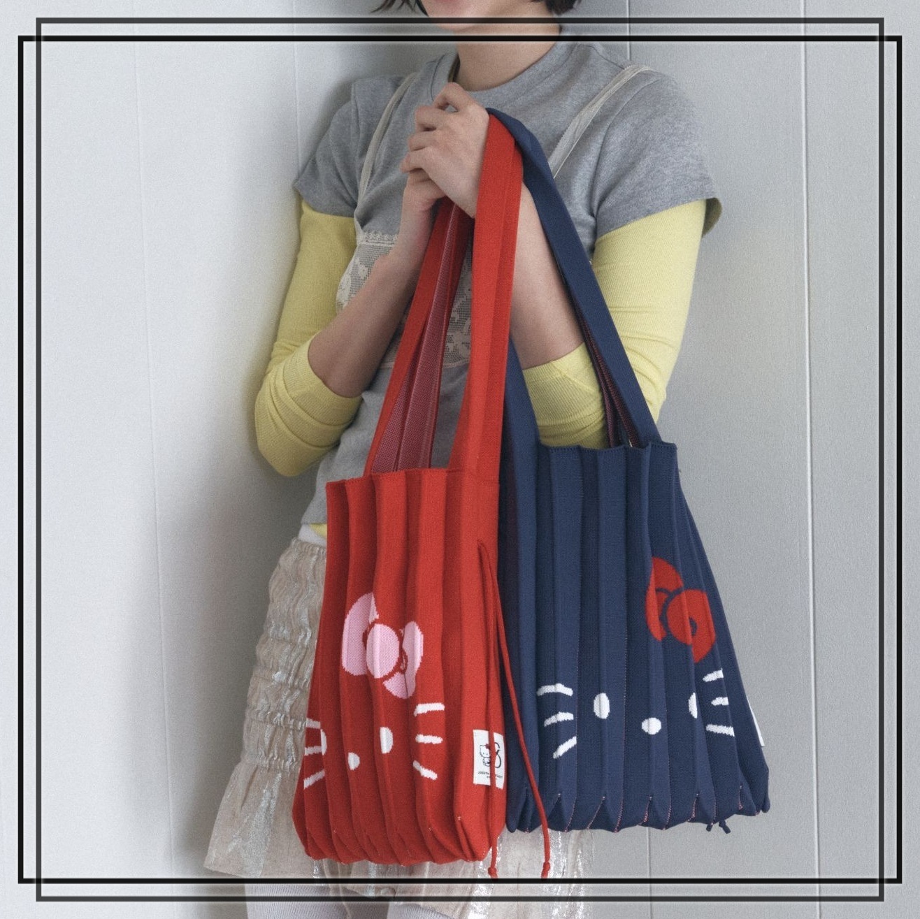 【JOSEPH&STACEY】Lucky Pleats Knit M Hello Kitty 韓国発