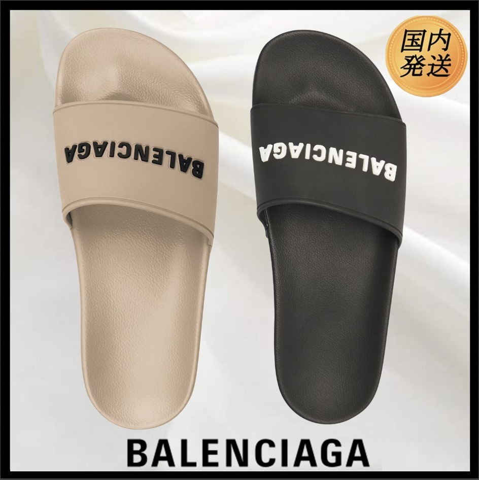 ギフト♪【国内発送★BALENCIAGA】メンズ Pool Slide サンダル