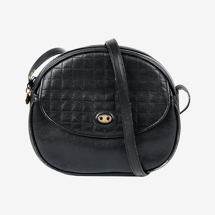 【良品】CELINE ブラゾン金具ショルダーバッグ M02 ブラック