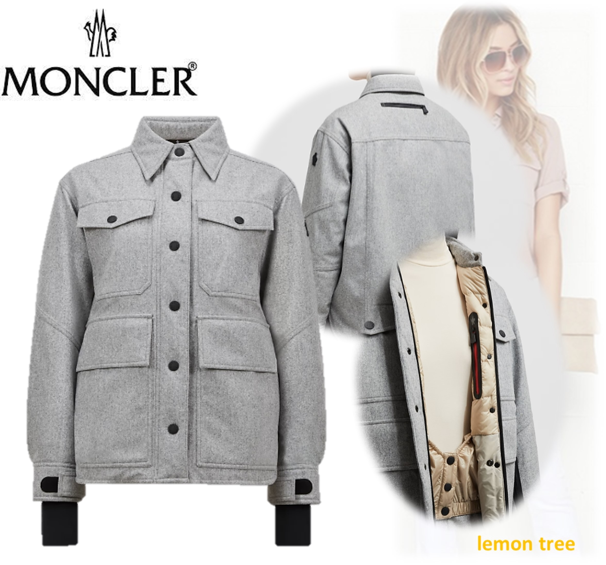【MONCLER】Huez シャツジャケット フード付き Grenoble