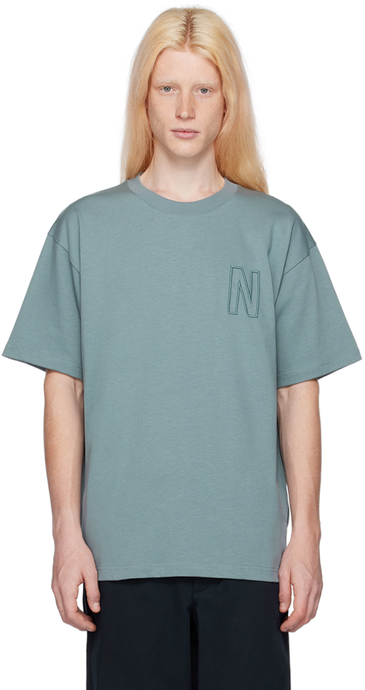 【関税込み】NORSE PROJECTS ブルー Simon Tシャツ