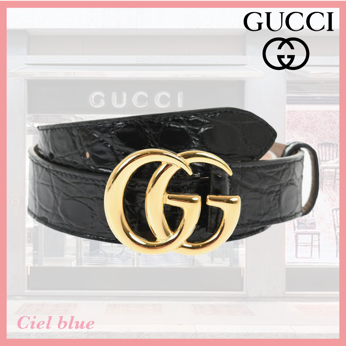 ♡関税送料込♡Gucci カイマンレザーベルト