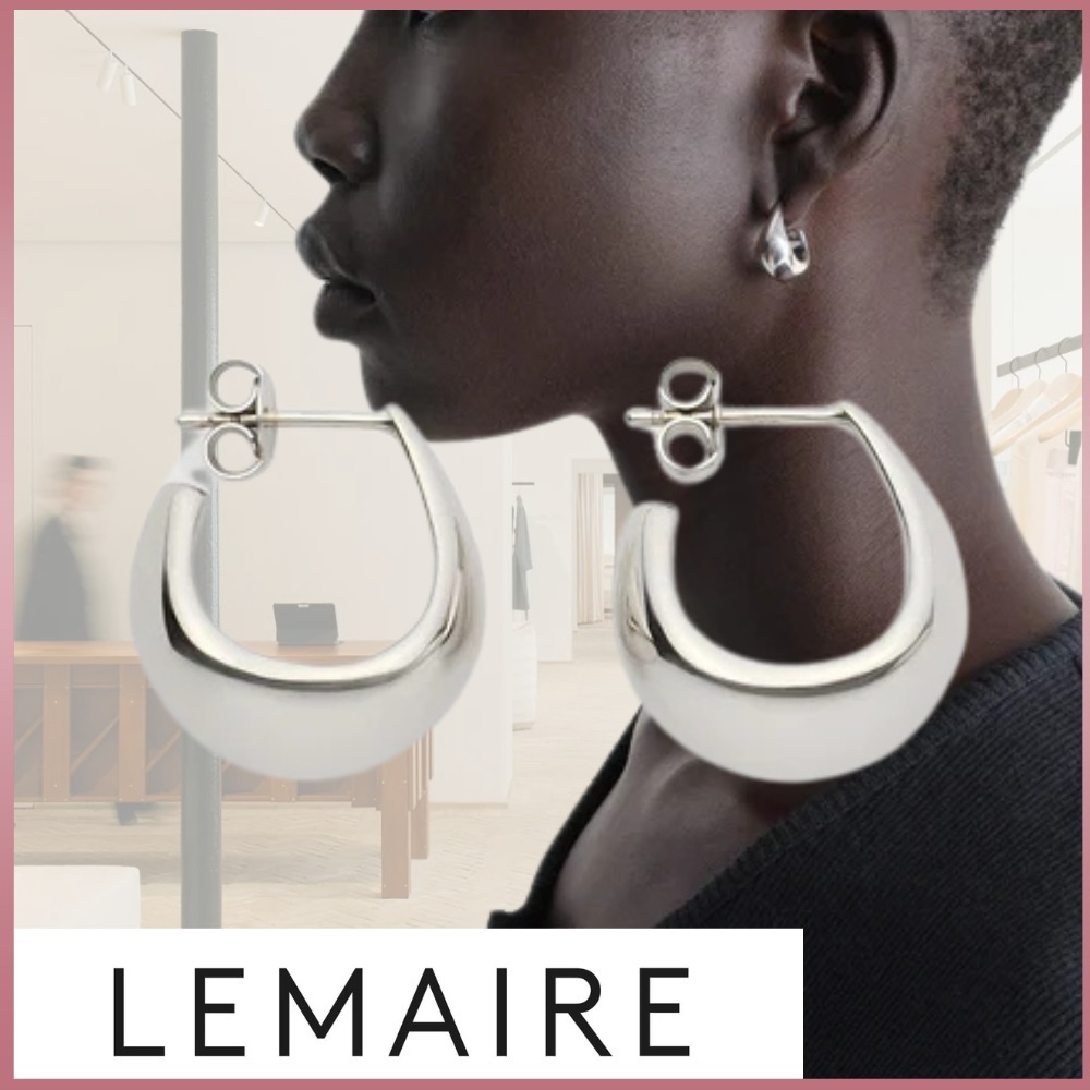 【人気急上昇中♪ペアに◎】Lemaire  カーブミニドロップピアス
