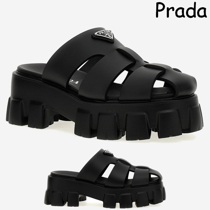 PRADA プラダ モノリス ラバー サンダル 厚底 チャンキー *VIP