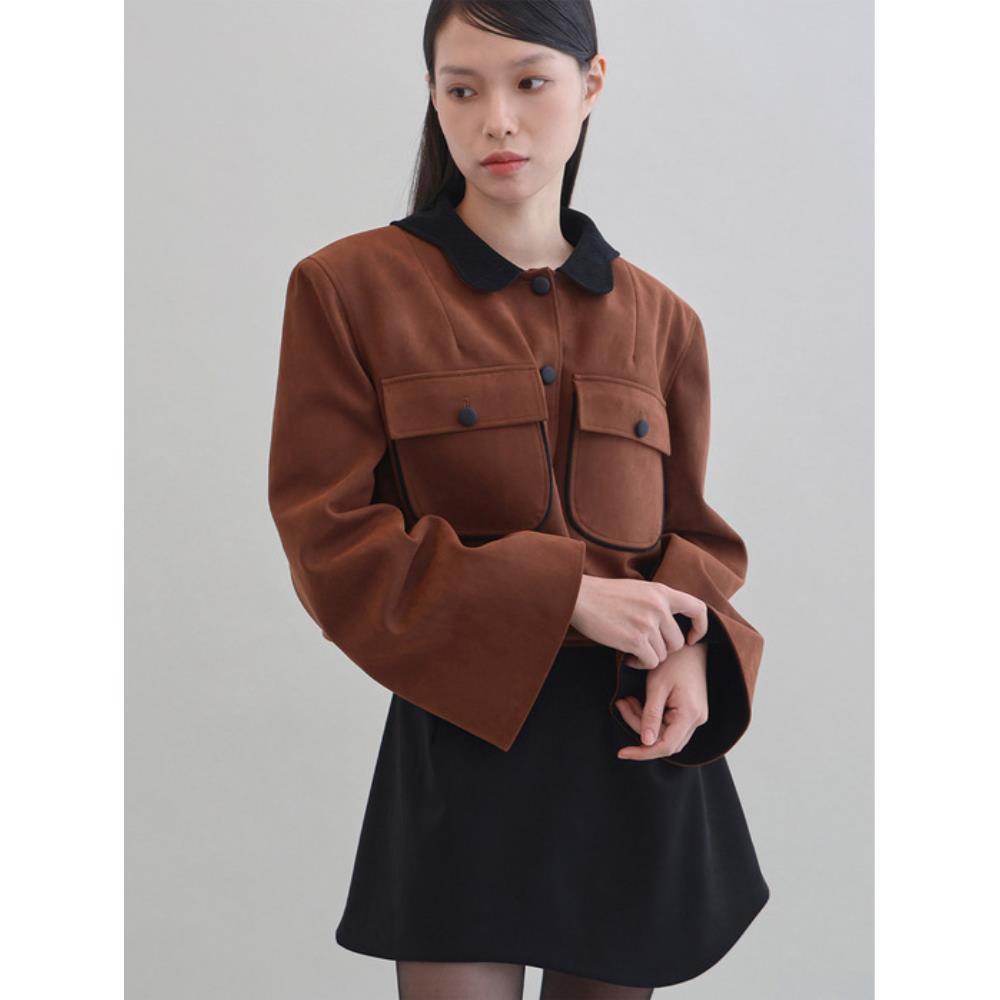 ★GAYEON LEE★ DENNY Suede JacketChocolate