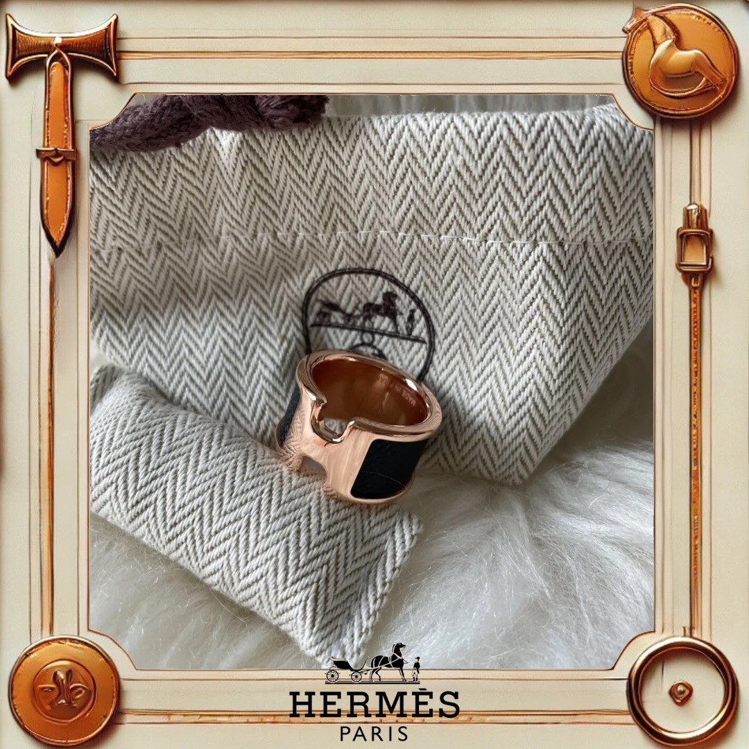 エレガント♡ HERMES Olympe ring ピンクゴールド