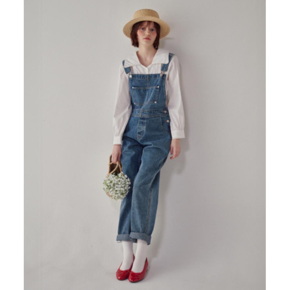 オールインワン・サロペット RONRON OVERALLS DENIM PANTS MEDIUM BLUE RR24APT3527MB