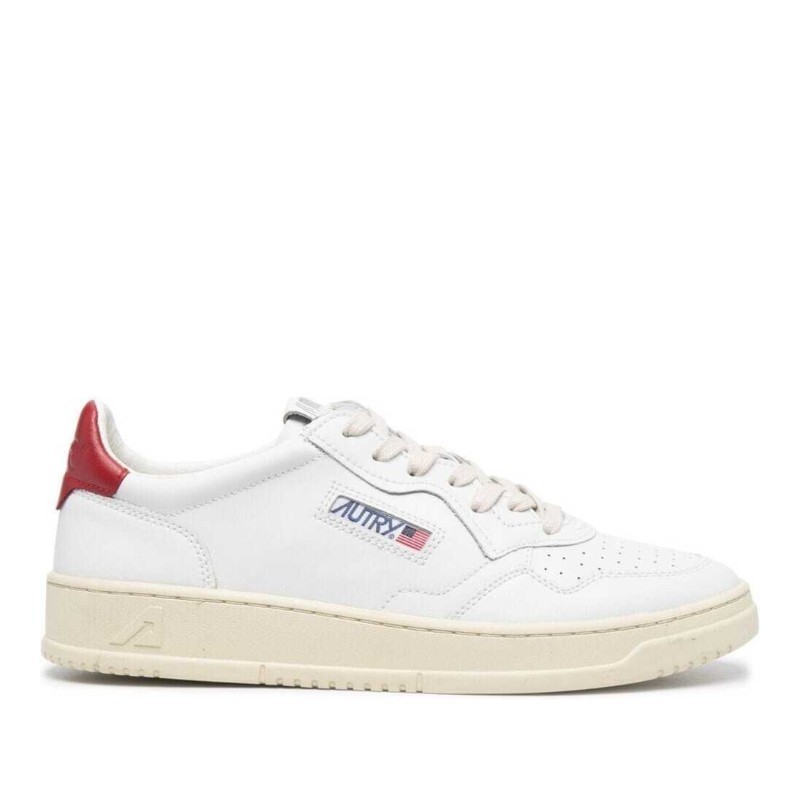スニーカー AUTRY Low White and Red Leather Sneakers Autry Man