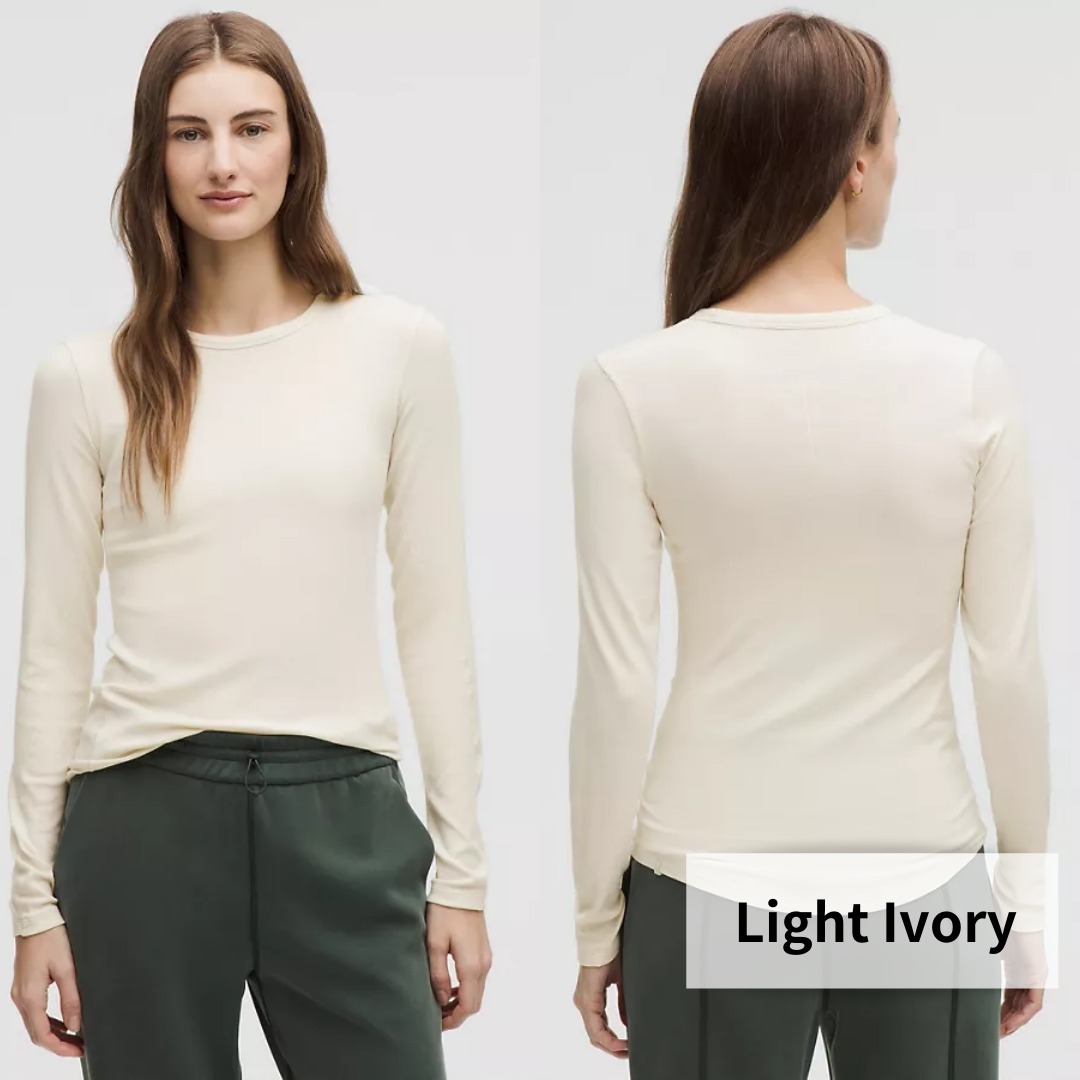 【lululemon】柔らかいリブ☆Hold Tight☆長袖Tシャツ〇速乾性 lululemon】柔らかいリブ☆Hold Tight☆長袖Tシャツ〇速乾性 T