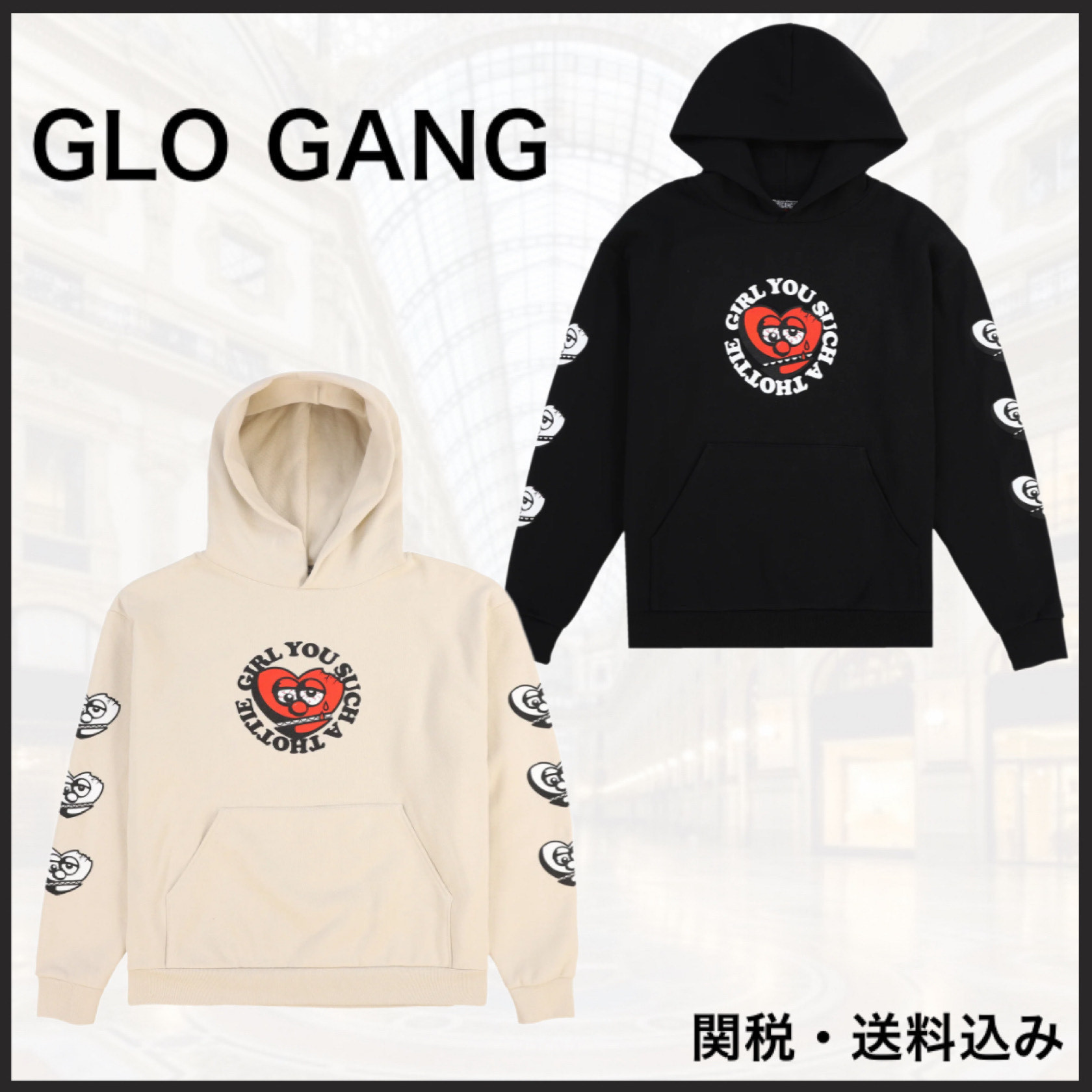 関税込み★GLOGANG★GYSAT ユニセックス パーカー