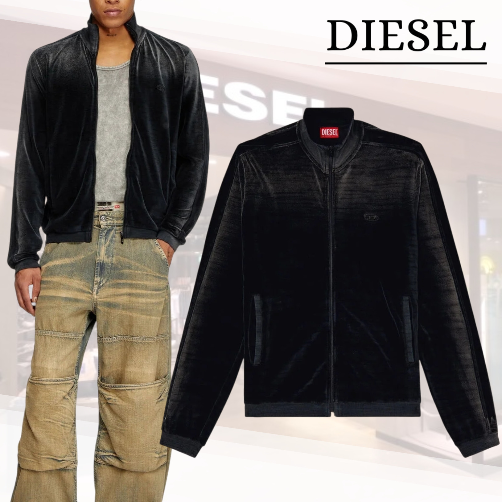 国内直営【DIESEL】S-OLOCK-BAND トラックジャケット 送料込