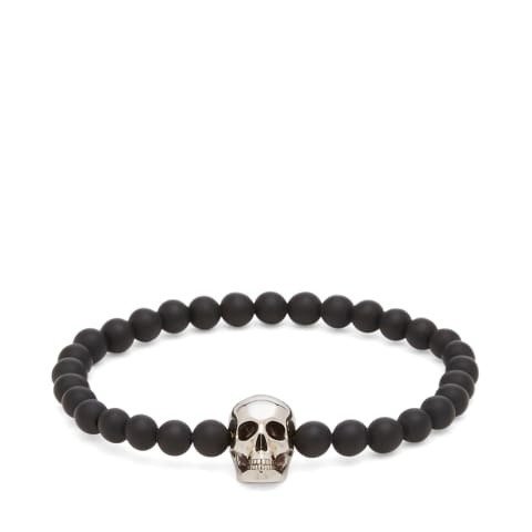 ★Alexander McQueen Skull & Onyx Bead Bracelet 関税込★