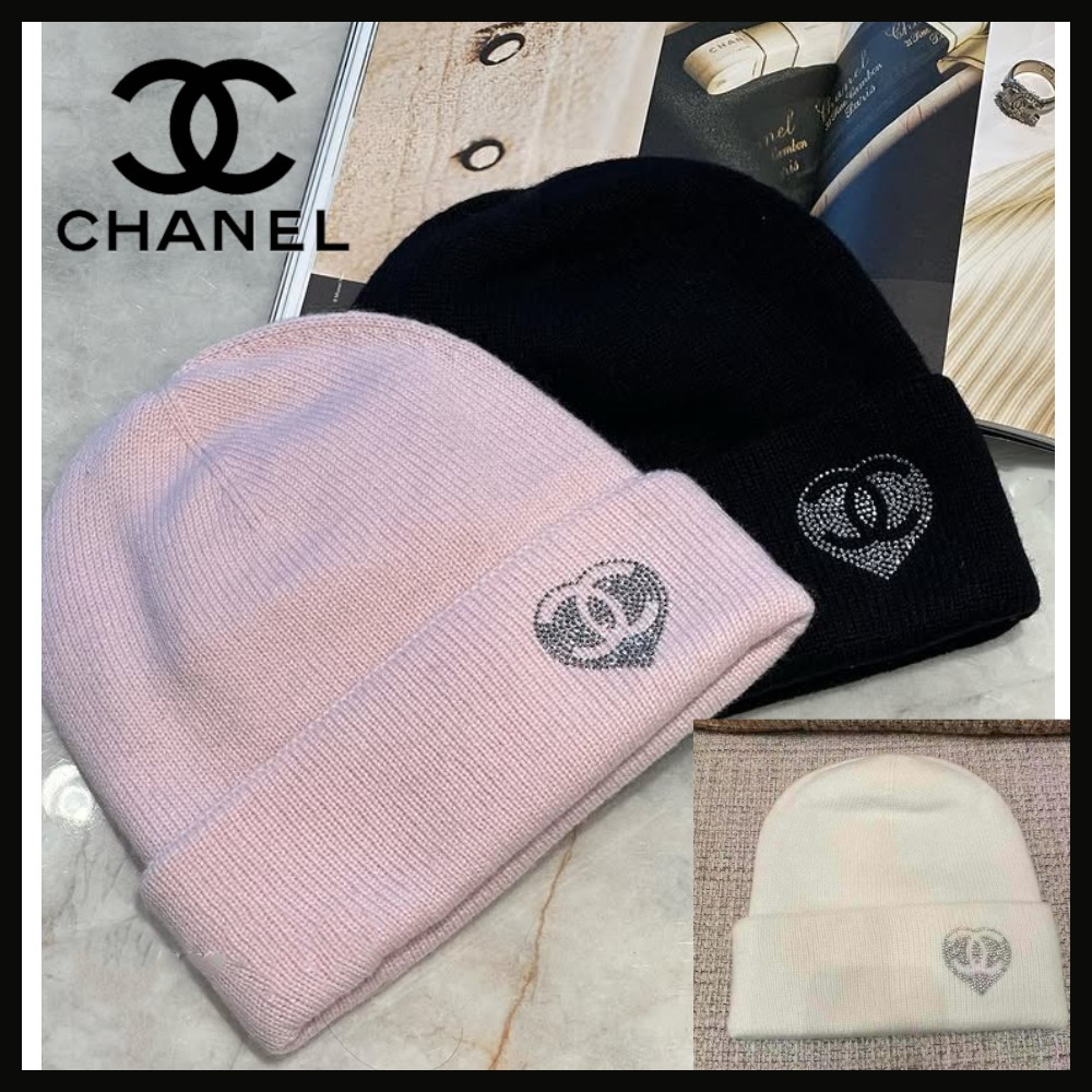 【主役級☆冬の定番アイテム♪】CHANEL ニット帽 冬のマストアイテム☆】CHANEL ニット帽