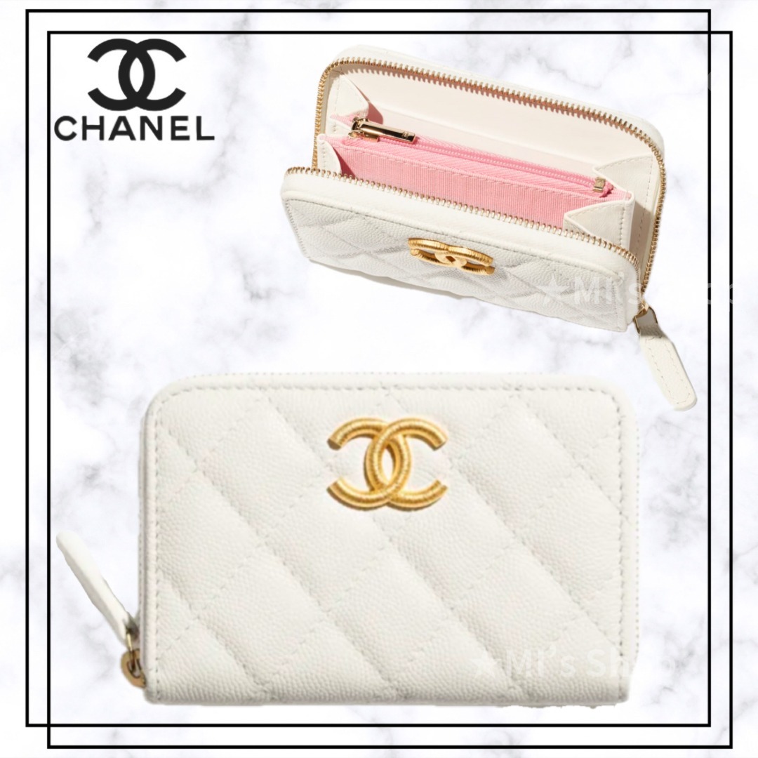 【25P/内側はピンク♪】CHANEL コインケース ミニ財布