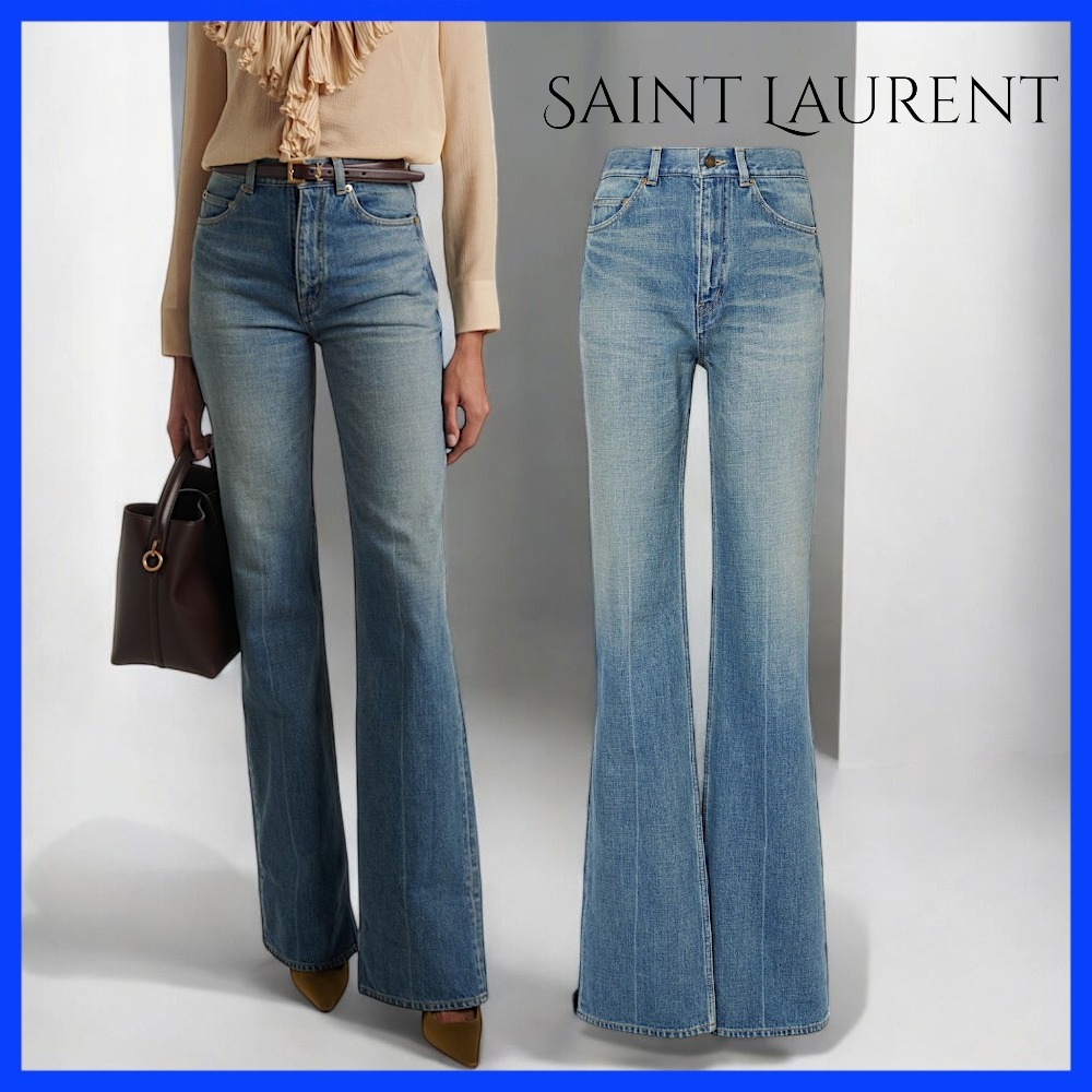 【SAINT LAURENT】70年代 スリムレッグ フレアジーンズ