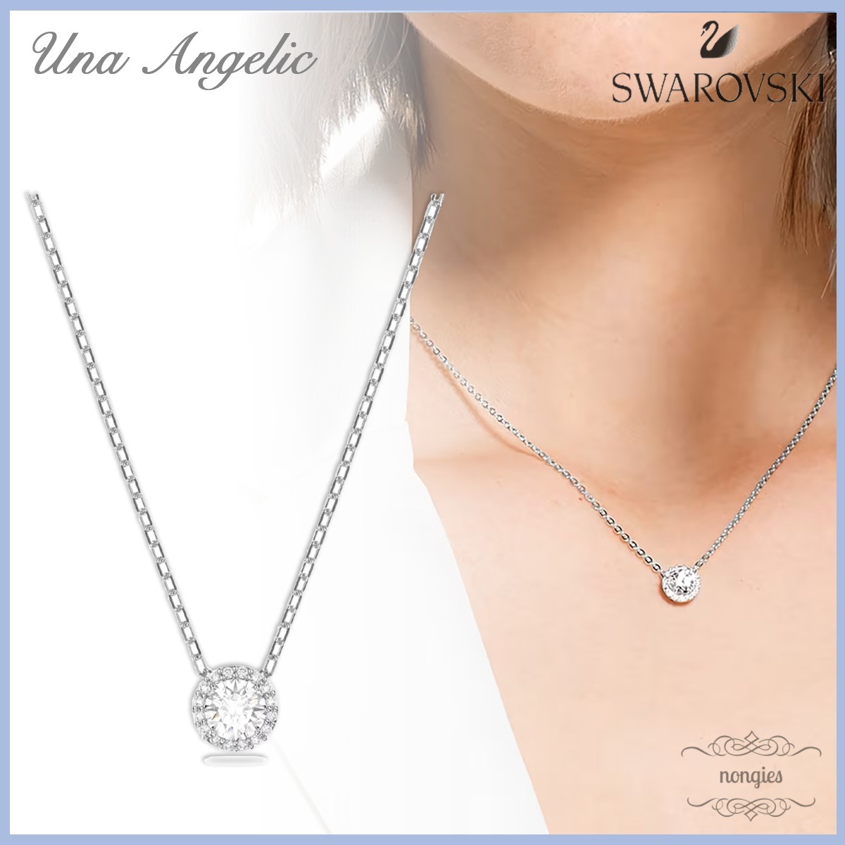 ★SWAROVSKI★Una Angelic Pendant クリスタル ネックレス