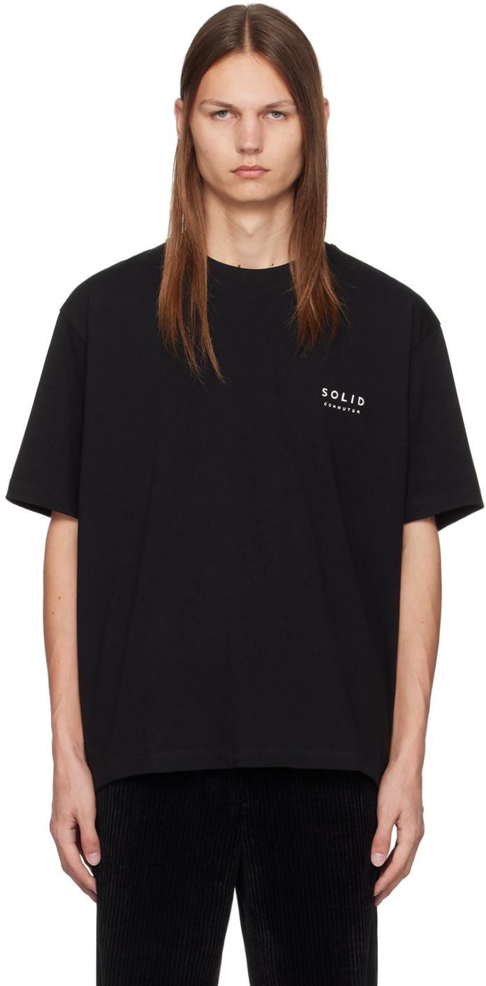 【関税込み】Solid Homme ブラック Commuter Tシャツ