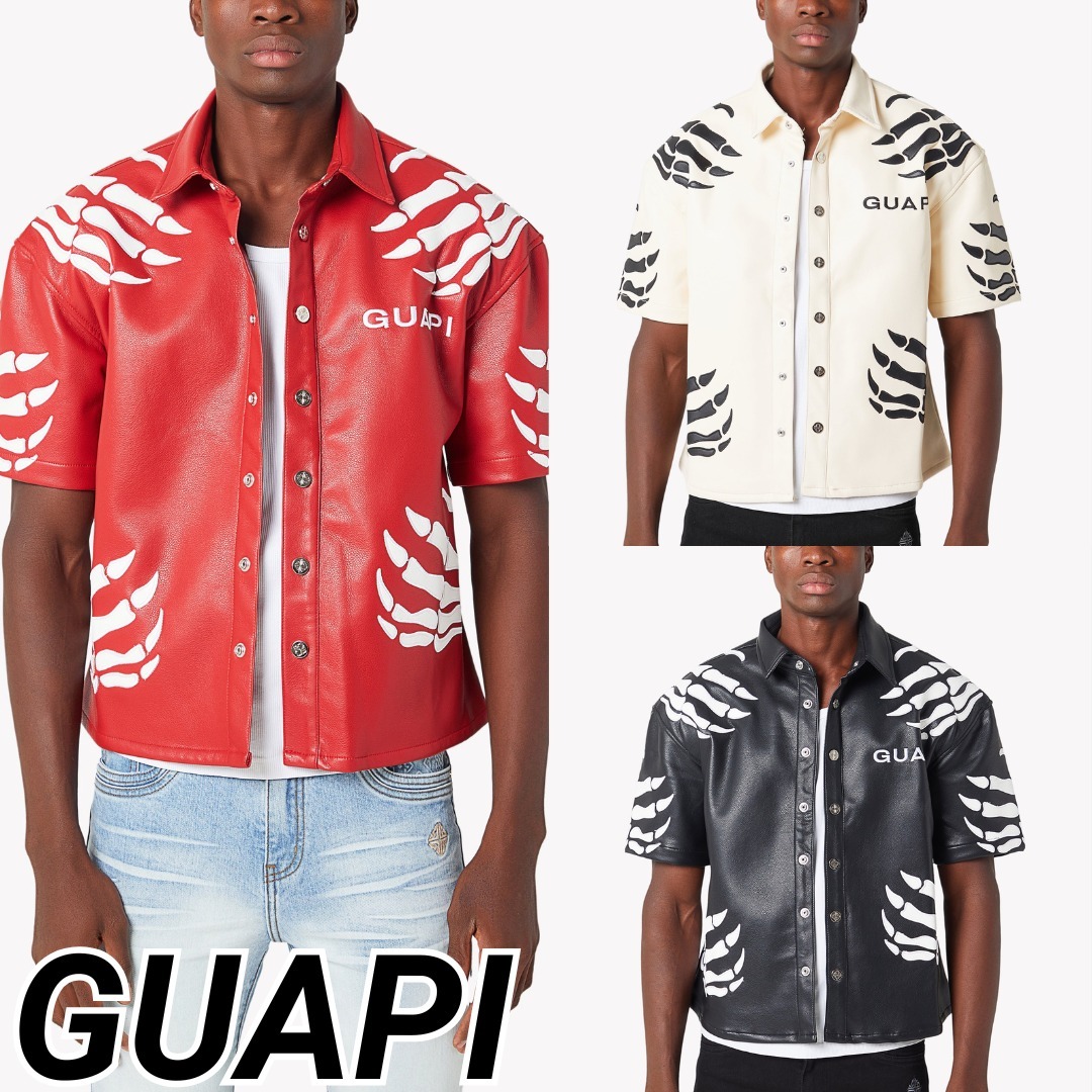 ◆GUAPI◆ヘルドラッガー レザー シャツ 送料込