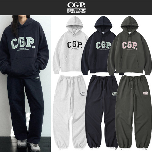 ★2025新作★CODE GRAPHY★CGP ARCH LOGO HOODIE SET UP