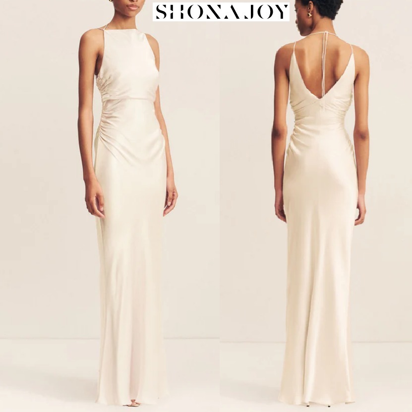 【Shona Joy】シャーリングマキシドレスlune high neck ruched