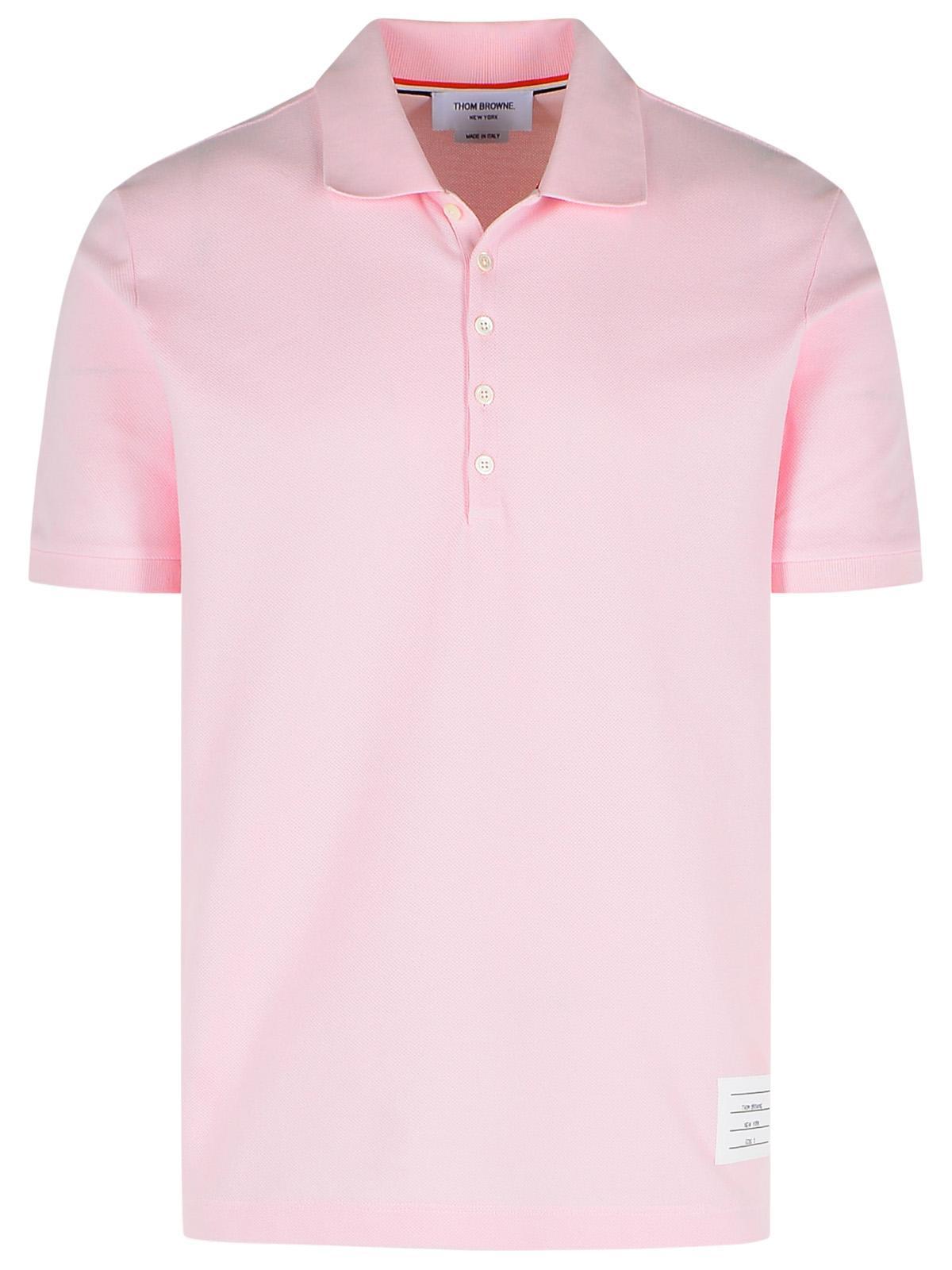 【送料&関税込】Thom Browne Pink Cotton Polo Shirt