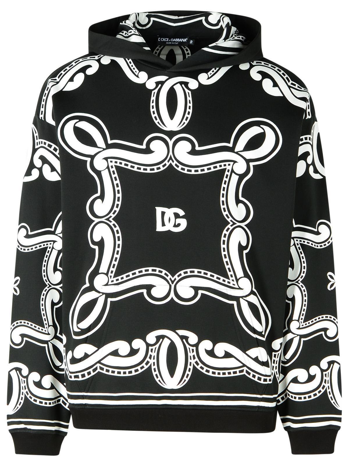 【送料&関税込】Dolce & Gabbana Black Cotton Sweatshirt