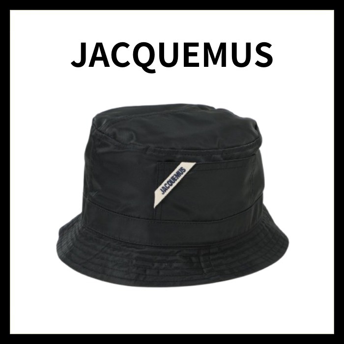 JACQUEMUS 帽子 ナイロン バケットハット ブラック