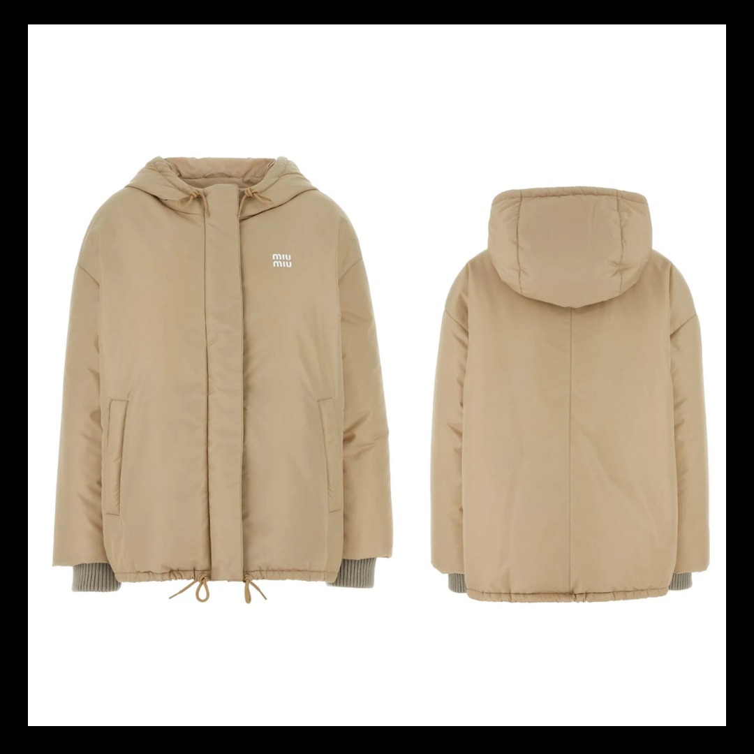 【Miu Miu 】Drawstring Hooded Jacket 中綿アウター