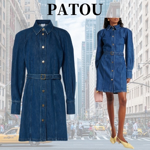 ☆関税込み☆【PATOU】デニム シャツドレス