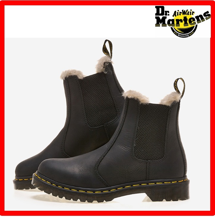 ☆人気【Dr.Martens】☆2976 LEONORE チェルシーブーツ☆ファー