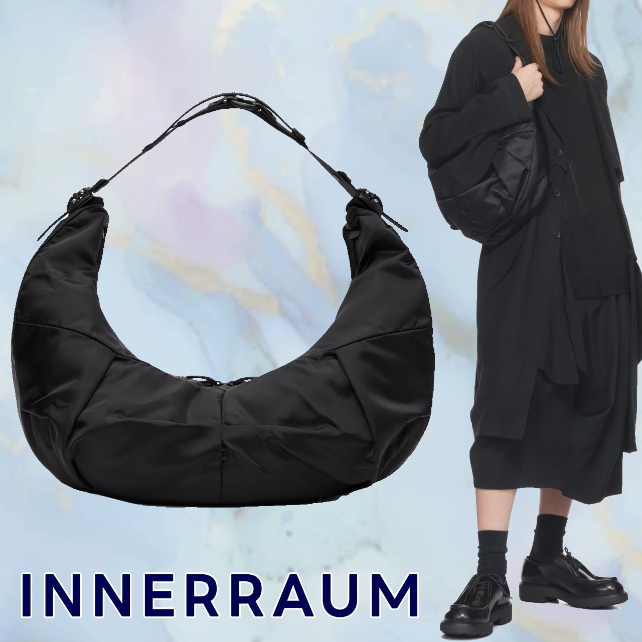 色んなコーデに♪【INNERRAUM】OBJECT HM3 ハーフムーンバック
