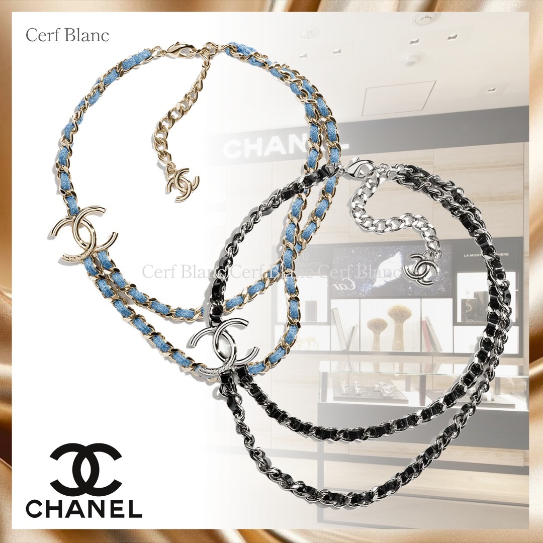 25SS【CHANEL】二連ネックレス カジュアルスタイルに♪