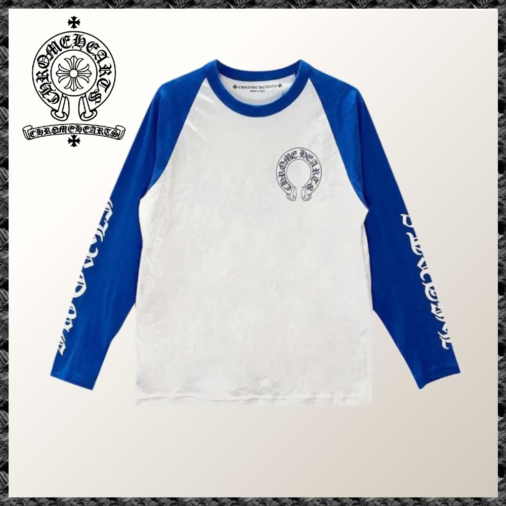 CHROME HEARTS◆ロング ホースシュー ベースボール T シャツ