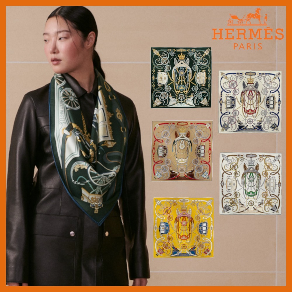 【シンプルで使いやすい♪】HERMES スカーフ