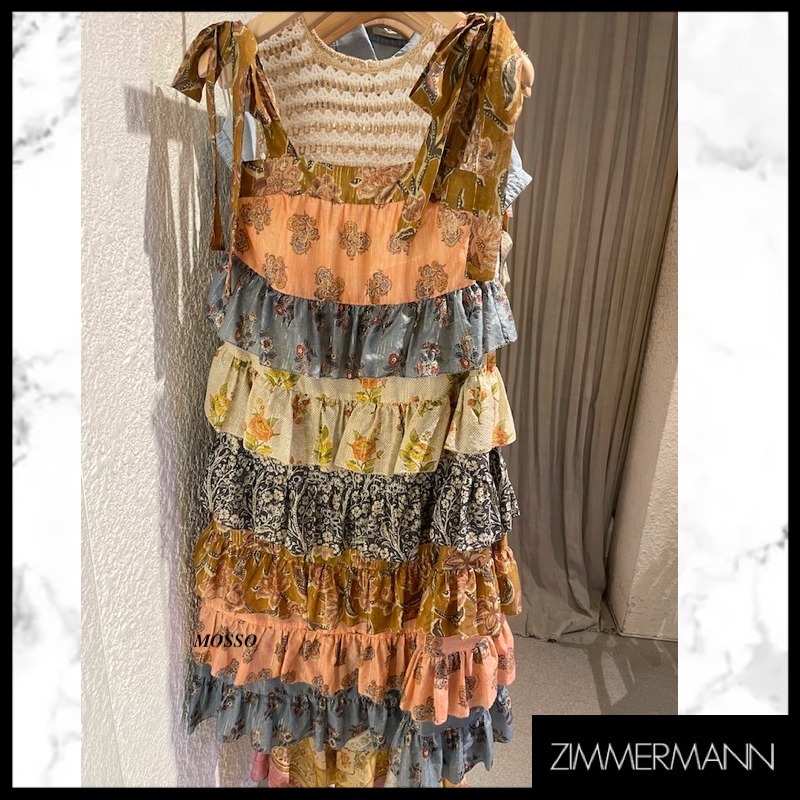 【Zimmermann】TALLOW TIERED MIDI DRESS ティアード ミディ