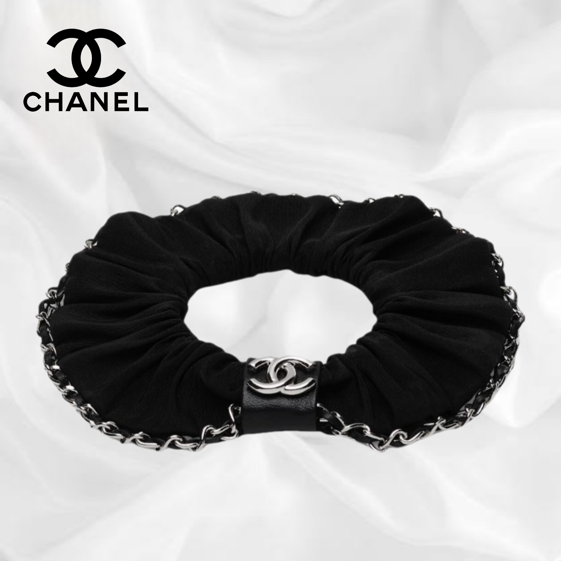 【CHANEL】シュシュ ヘアゴム ココマーク チェーン ヘアアクセ