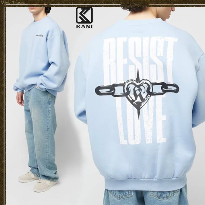 KARL KANI◆カールカナイ スウェット Resist Love Crew [Blue]