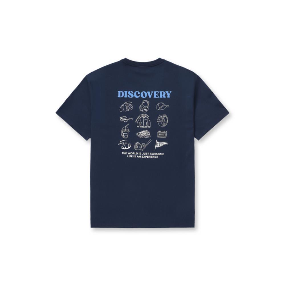 ◎Discovery EXPEDITION◎ Varsity back graphic t-shirt DNAVY