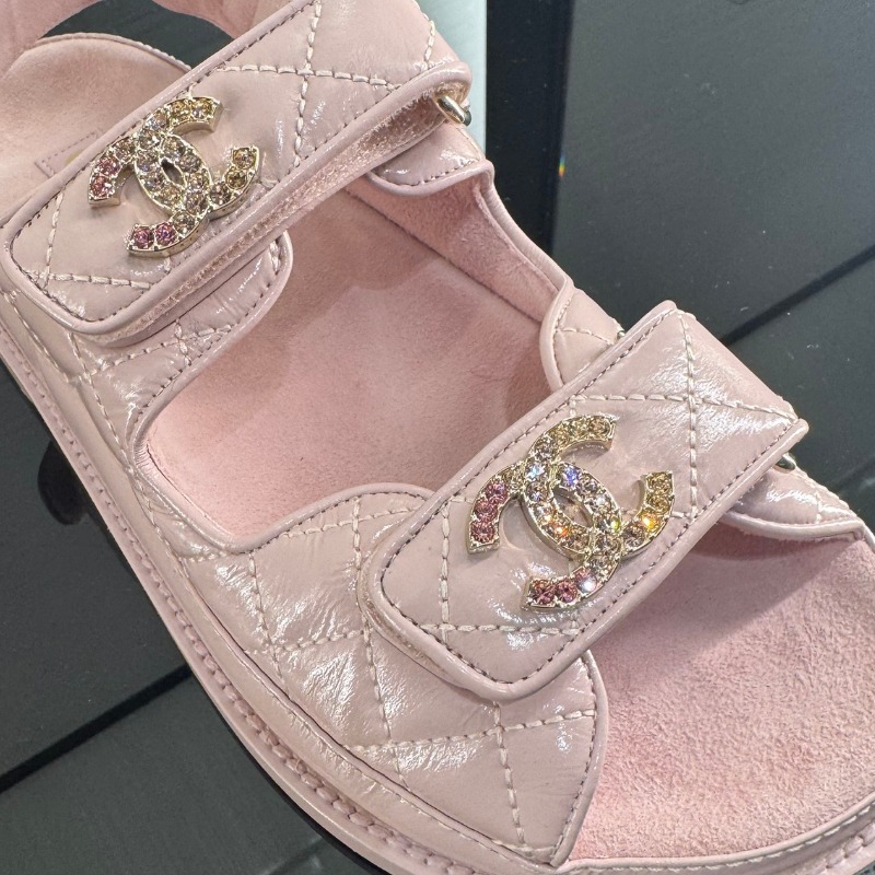 *可愛すぎるピンク*【CHANEL】フッドベッドサンダル ビジュー ☆可愛すぎるピンクにビジュー☆【CHANEL】フッドベッドサンダル
