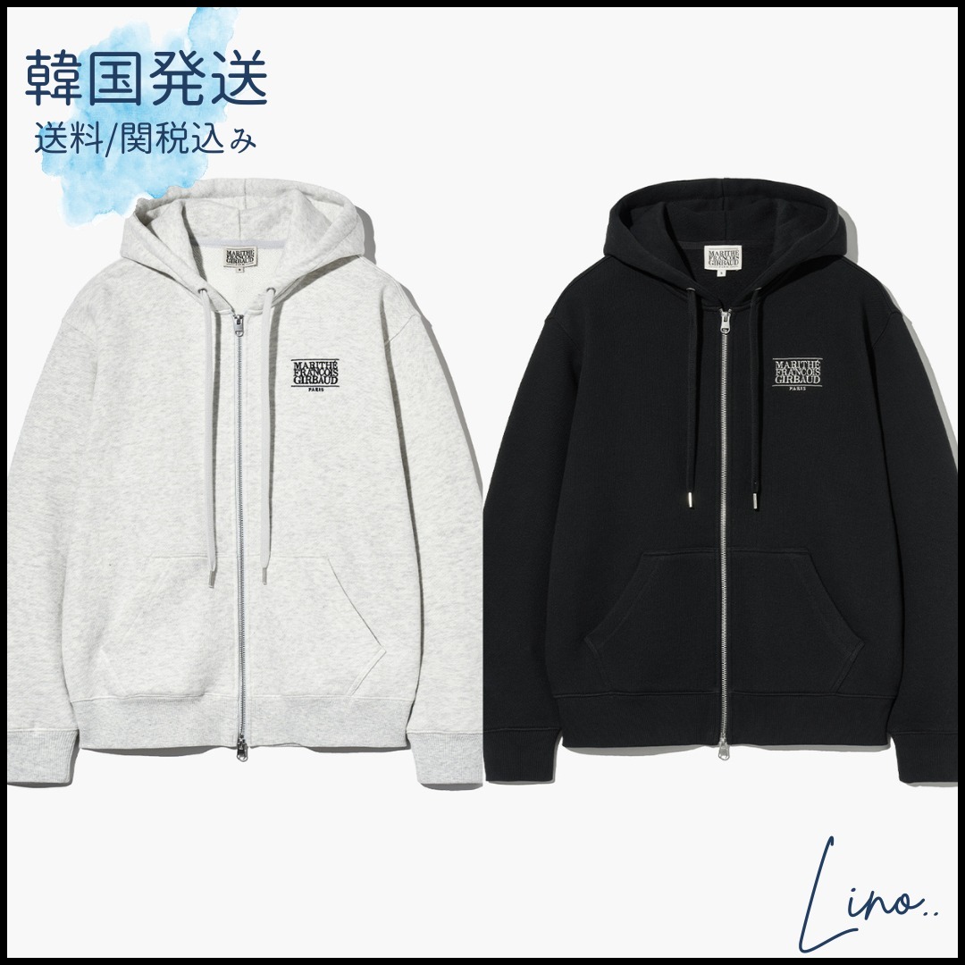 パーカー・フーディ Marithe + Francois Girbaud CLASSIC LOGO MELANGE HOODIE ZIPUP