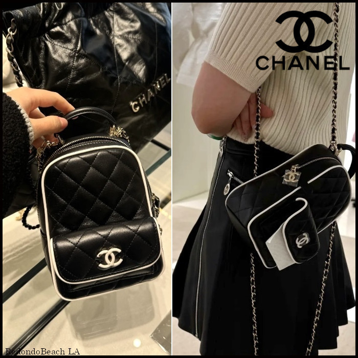 【25P】バイカラーが可愛い★CHANELバックパック★ミニで重宝