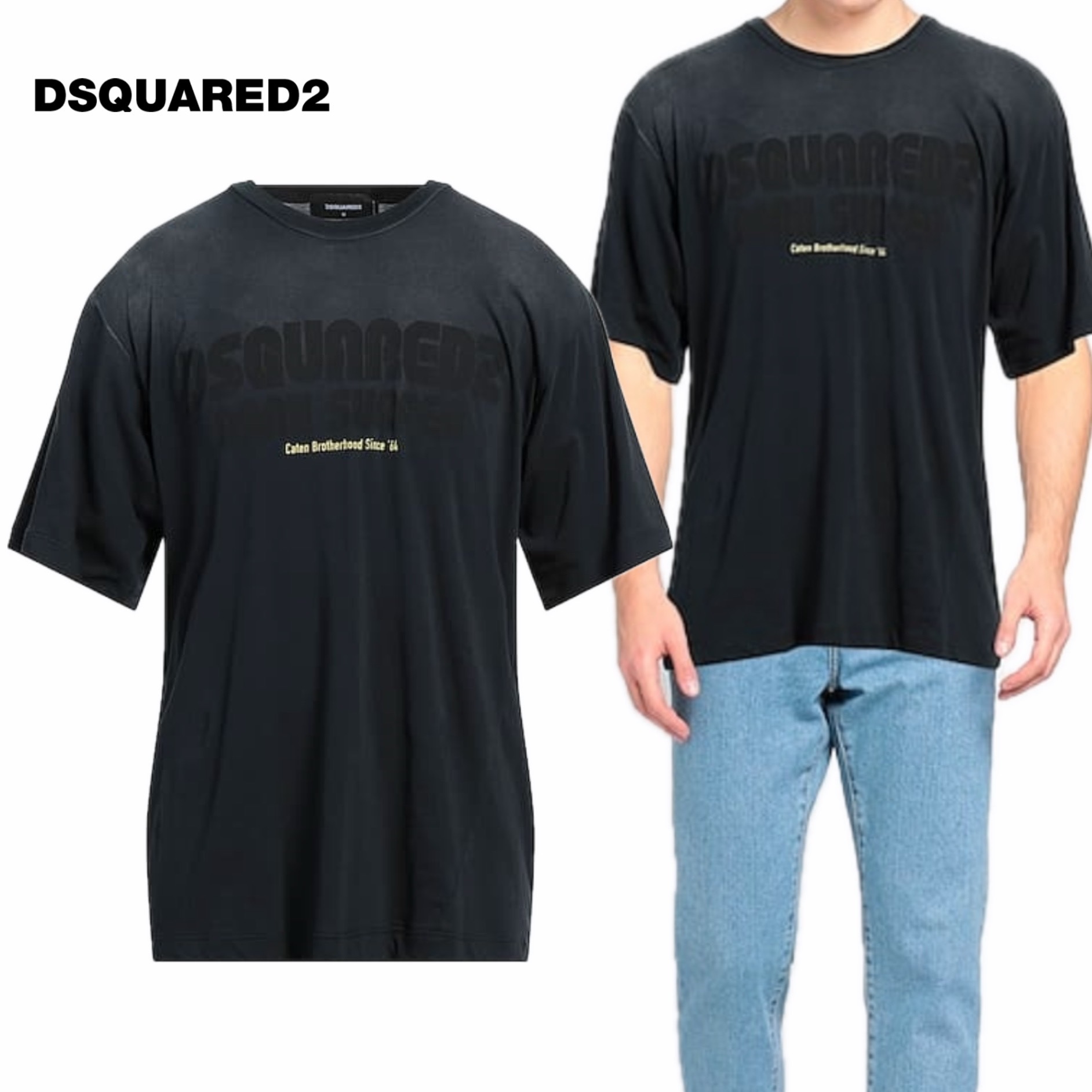 DSQUARED2 半袖 Ｔシャツ 色あせ ブランドロゴ/関税込
