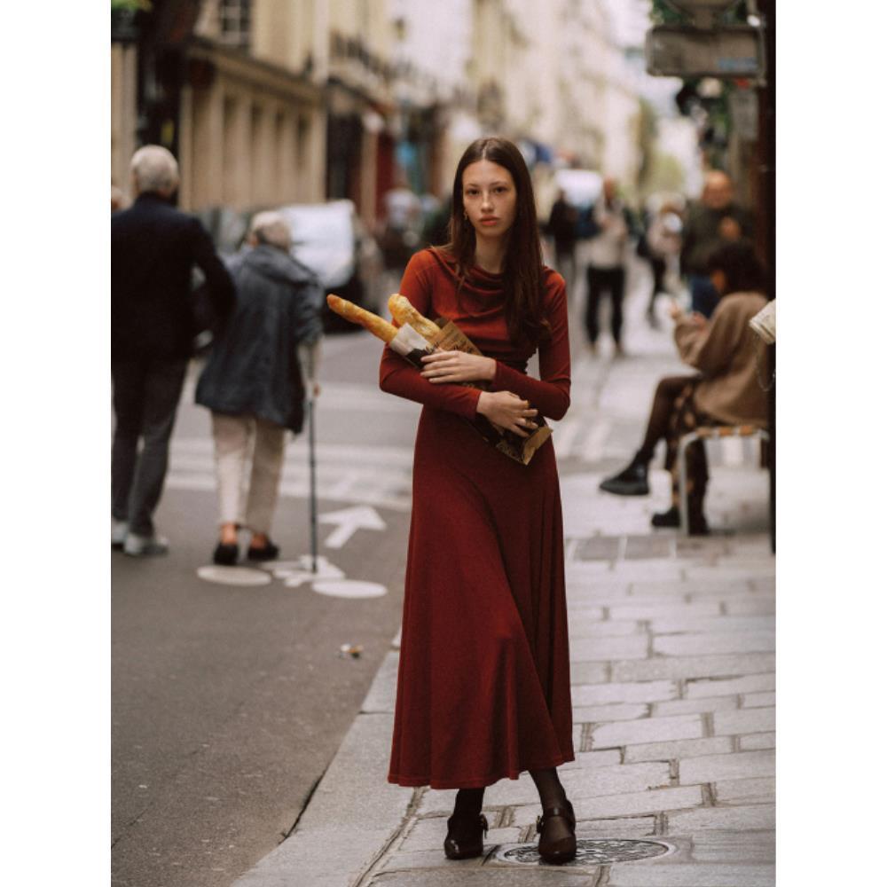 ◆Since Then◆ Leti boat neck long dress