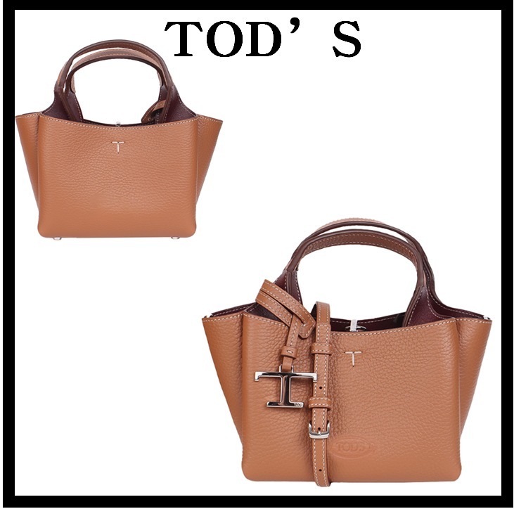 関税込★TOD'S★トッズ T タイムレス マイクロトートバッグ★BR