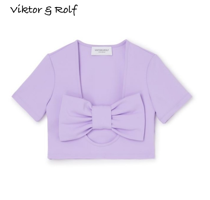 【VIKTOR & ROLF】BANDEAU BOW TOP\tET038 LAVENDER トップス