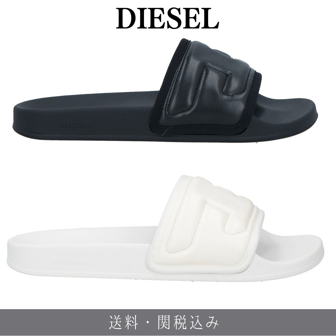 DIESEL  ロゴ ラバーサンダル プール 送料関税込み